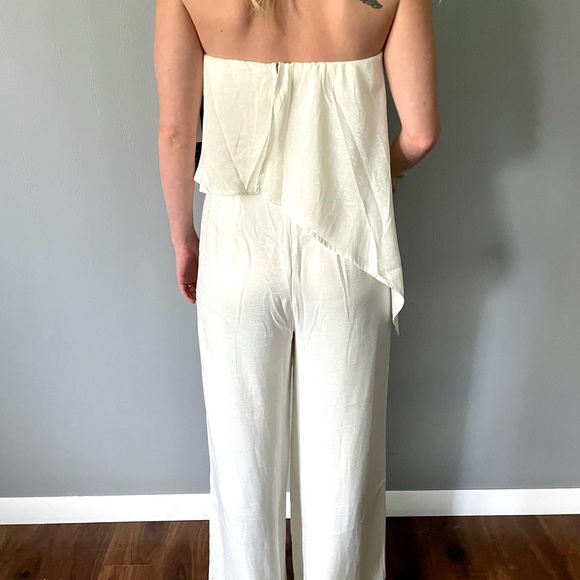NWT! Lulus Cream Shimmer Jumpsuit - Picture 3 of 3